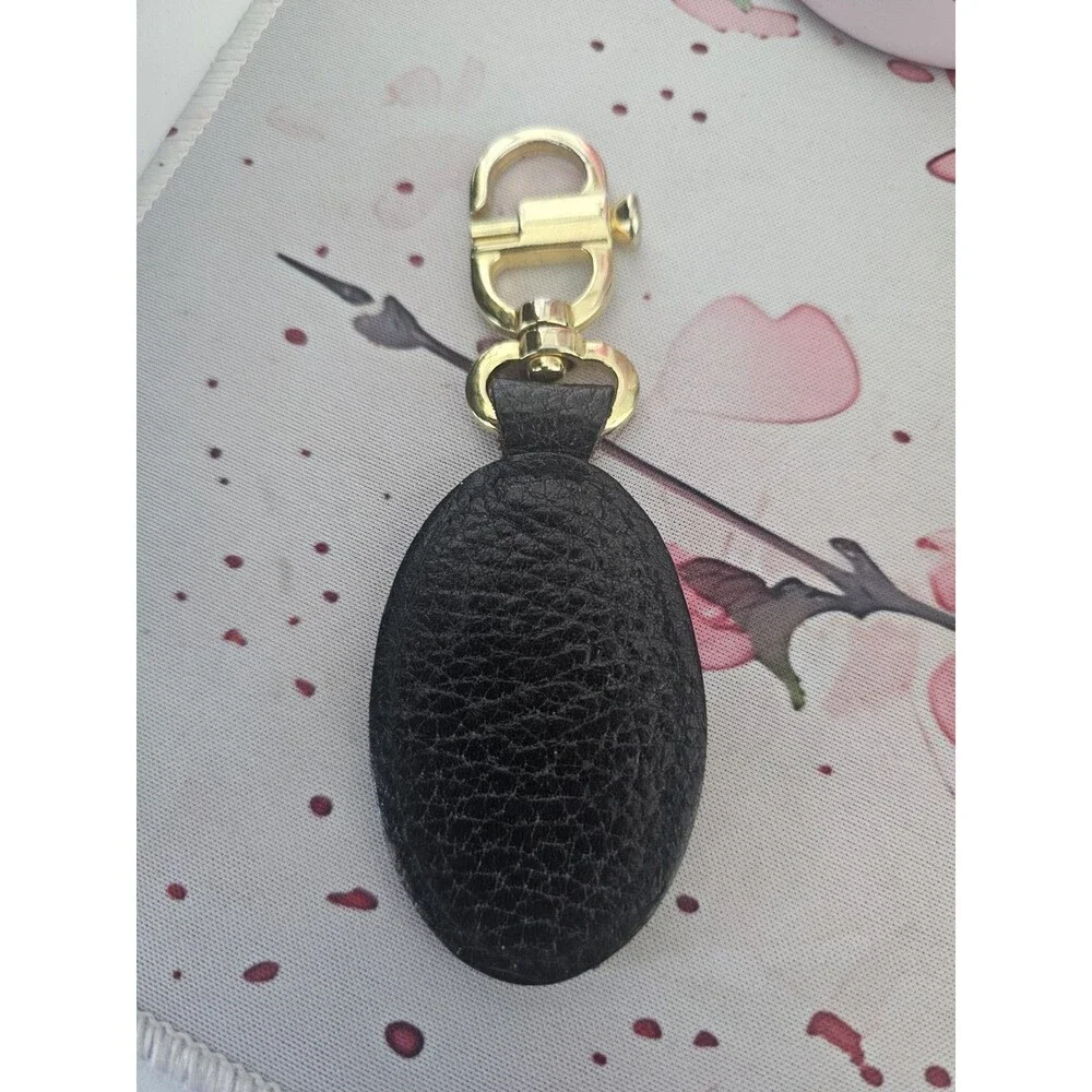 OMEGA Watch Keyring - Bag Charm - Full Grain Leather - Gold Clip
